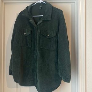 Green corduroy Wild table top